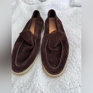 Elegant Brown Suede Slip-On Loafers